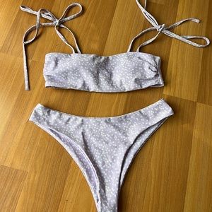 Lavender  ditsy floral bikini set